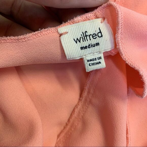 ARITZIA Wilfred peach pink sleeveless peplum blouse Sz M - Picture 8 of 11